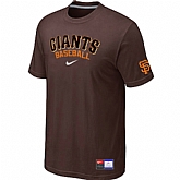San Francisco Giants Brown Nike Short Sleeve Practice T-Shirt,baseball caps,new era cap wholesale,wholesale hats