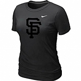 San Francisco Giants Heathered Black Nike Women's Blended T-Shirt,baseball caps,new era cap wholesale,wholesale hats