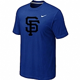 San Francisco Giants Heathered Blue Nike Blended T-Shirt,baseball caps,new era cap wholesale,wholesale hats