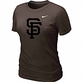 San Francisco Giants Heathered Brown Nike Women's Blended T-Shirt,baseball caps,new era cap wholesale,wholesale hats