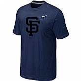 San Francisco Giants Heathered D.Blue Nike Blended T-Shirt,baseball caps,new era cap wholesale,wholesale hats