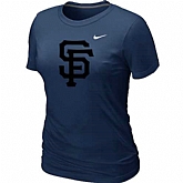 San Francisco Giants Heathered D.Blue Nike Women's Blended T-Shirt,baseball caps,new era cap wholesale,wholesale hats