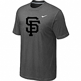 San Francisco Giants Heathered D.Grey Nike Blended T-Shirt,baseball caps,new era cap wholesale,wholesale hats