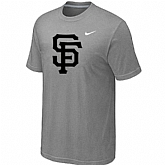 San Francisco Giants Heathered L.Grey Nike Blended T-Shirt,baseball caps,new era cap wholesale,wholesale hats