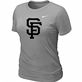 San Francisco Giants Heathered L.Grey Nike Women's Blended T-Shirt,baseball caps,new era cap wholesale,wholesale hats