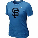 San Francisco Giants Heathered L.blue Nike Women's Blended T-Shirt,baseball caps,new era cap wholesale,wholesale hats
