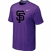 San Francisco Giants Heathered Purple Nike Blended T-Shirt,baseball caps,new era cap wholesale,wholesale hats
