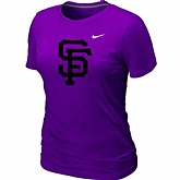 San Francisco Giants Heathered Purple Nike Women's Blended T-Shirt,baseball caps,new era cap wholesale,wholesale hats