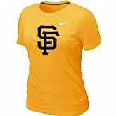 San Francisco Giants Heathered Yellow Nike Women's Blended T-Shirt,baseball caps,new era cap wholesale,wholesale hats