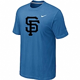 San Francisco Giants Heathered light Blue Nike Blended T-Shirt,baseball caps,new era cap wholesale,wholesale hats