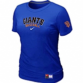 San Francisco Giants Nike Women's Blue Short Sleeve Practice T-Shirt,baseball caps,new era cap wholesale,wholesale hats