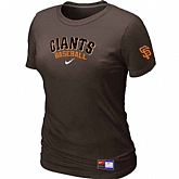 San Francisco Giants Nike Women's Brown Short Sleeve Practice T-Shirt,baseball caps,new era cap wholesale,wholesale hats