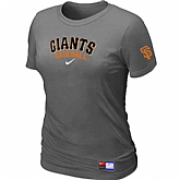 San Francisco Giants Nike Women's D.Grey Short Sleeve Practice T-Shirt,baseball caps,new era cap wholesale,wholesale hats