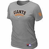 San Francisco Giants Nike Women's L.Grey Short Sleeve Practice T-Shirt,baseball caps,new era cap wholesale,wholesale hats