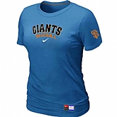 San Francisco Giants Nike Women's L.blue Short Sleeve Practice T-Shirt,baseball caps,new era cap wholesale,wholesale hats