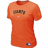 San Francisco Giants Nike Women's Orange Short Sleeve Practice T-Shirt,baseball caps,new era cap wholesale,wholesale hats
