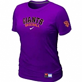 San Francisco Giants Nike Women's Purple Short Sleeve Practice T-Shirt,baseball caps,new era cap wholesale,wholesale hats