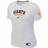 San Francisco Giants Nike Women's White Short Sleeve Practice T-Shirt,baseball caps,new era cap wholesale,wholesale hats