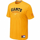San Francisco Giants Yellow Nike Short Sleeve Practice T-Shirt,baseball caps,new era cap wholesale,wholesale hats