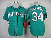 Seattle Mariners #34 Felix Hernandez Green Jerseys,baseball caps,new era cap wholesale,wholesale hats