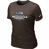 Seattle Seahawks Brown Women's Critical Victory T-Shirt,baseball caps,new era cap wholesale,wholesale hats
