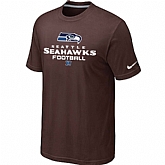 Seattle Seahawks Critical Victory Brown T-Shirt,baseball caps,new era cap wholesale,wholesale hats