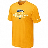 Seattle Seahawks Critical Victory Yellow T-Shirt,baseball caps,new era cap wholesale,wholesale hats