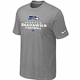 Seattle Seahawks Critical Victory light Grey T-Shirt,baseball caps,new era cap wholesale,wholesale hats