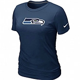 Seattle Seahawks D.Blue Women's Logo T-Shirt,baseball caps,new era cap wholesale,wholesale hats