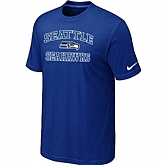 Seattle Seahawks Heart & Soul Blue T-Shirt,baseball caps,new era cap wholesale,wholesale hats