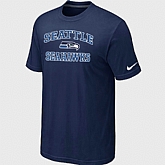 Seattle Seahawks Heart & Soul D.Blue T-Shirt,baseball caps,new era cap wholesale,wholesale hats