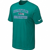 Seattle Seahawks Heart & Soul Green T-Shirt,baseball caps,new era cap wholesale,wholesale hats