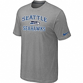Seattle Seahawks Heart & Soul Light grey T-Shirt,baseball caps,new era cap wholesale,wholesale hats