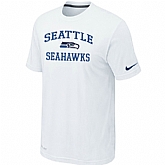 Seattle Seahawks Heart & Soul White T-Shirt,baseball caps,new era cap wholesale,wholesale hats