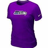 Seattle Seahawks Purple Women's Logo T-Shirt,baseball caps,new era cap wholesale,wholesale hats