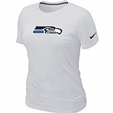 Seattle Seahawks White Women's Logo T-Shirt,baseball caps,new era cap wholesale,wholesale hats
