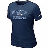 Seattle Seahawks Women's Heart & Soul D.Blue T-Shirt,baseball caps,new era cap wholesale,wholesale hats