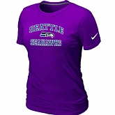 Seattle Seahawks Women's Heart & Soul Purple T-Shirt,baseball caps,new era cap wholesale,wholesale hats