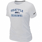 Seattle Seahawks Women's Heart & Soul White T-Shirt,baseball caps,new era cap wholesale,wholesale hats