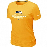 Seattle Seahawks Yellow Women's Critical Victory T-Shirt,baseball caps,new era cap wholesale,wholesale hats