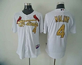 St. Louis Cardinals #4 Yadier Molina White With Golden Jerseys,baseball caps,new era cap wholesale,wholesale hats