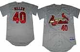 St. Louis Cardinals #40 Shelby Miller Gray Jerseys,baseball caps,new era cap wholesale,wholesale hats