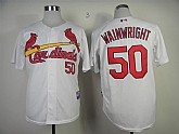 St. Louis Cardinals #50 Adam Wainwright White Jerseys,baseball caps,new era cap wholesale,wholesale hats