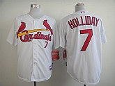 St. Louis Cardinals #7 Holliday White Jerseys,baseball caps,new era cap wholesale,wholesale hats