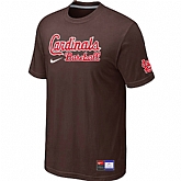 St. Louis Cardinals Brown Nike Short Sleeve Practice T-Shirt,baseball caps,new era cap wholesale,wholesale hats