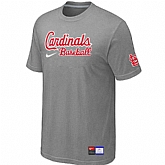 St. Louis Cardinals L.Grey Nike Short Sleeve Practice T-Shirt,baseball caps,new era cap wholesale,wholesale hats