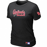 St. Louis Cardinals Nike Women's Black Short Sleeve Practice T-Shirt,baseball caps,new era cap wholesale,wholesale hats