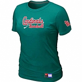 St. Louis Cardinals Nike Women's L.Green Short Sleeve Practice T-Shirt,baseball caps,new era cap wholesale,wholesale hats