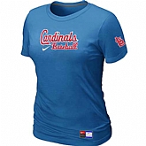 St. Louis Cardinals Nike Women's L.blue Short Sleeve Practice T-Shirt,baseball caps,new era cap wholesale,wholesale hats