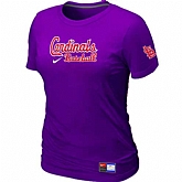 St. Louis Cardinals Nike Women's Purple Short Sleeve Practice T-Shirt,baseball caps,new era cap wholesale,wholesale hats